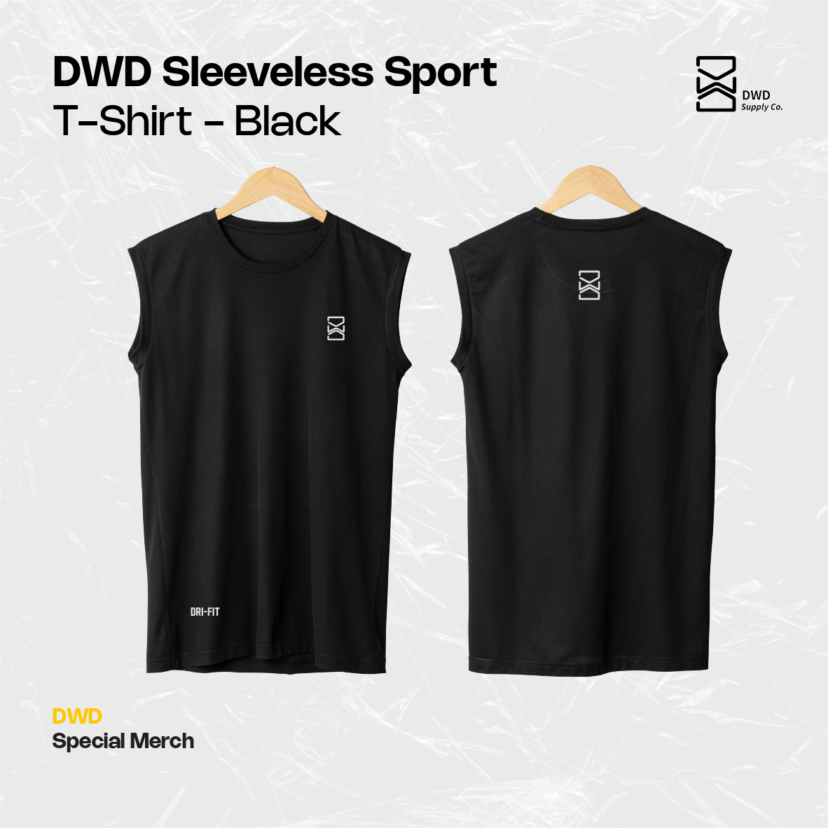 DWD Sleeveless Sport T-Shirt – Black