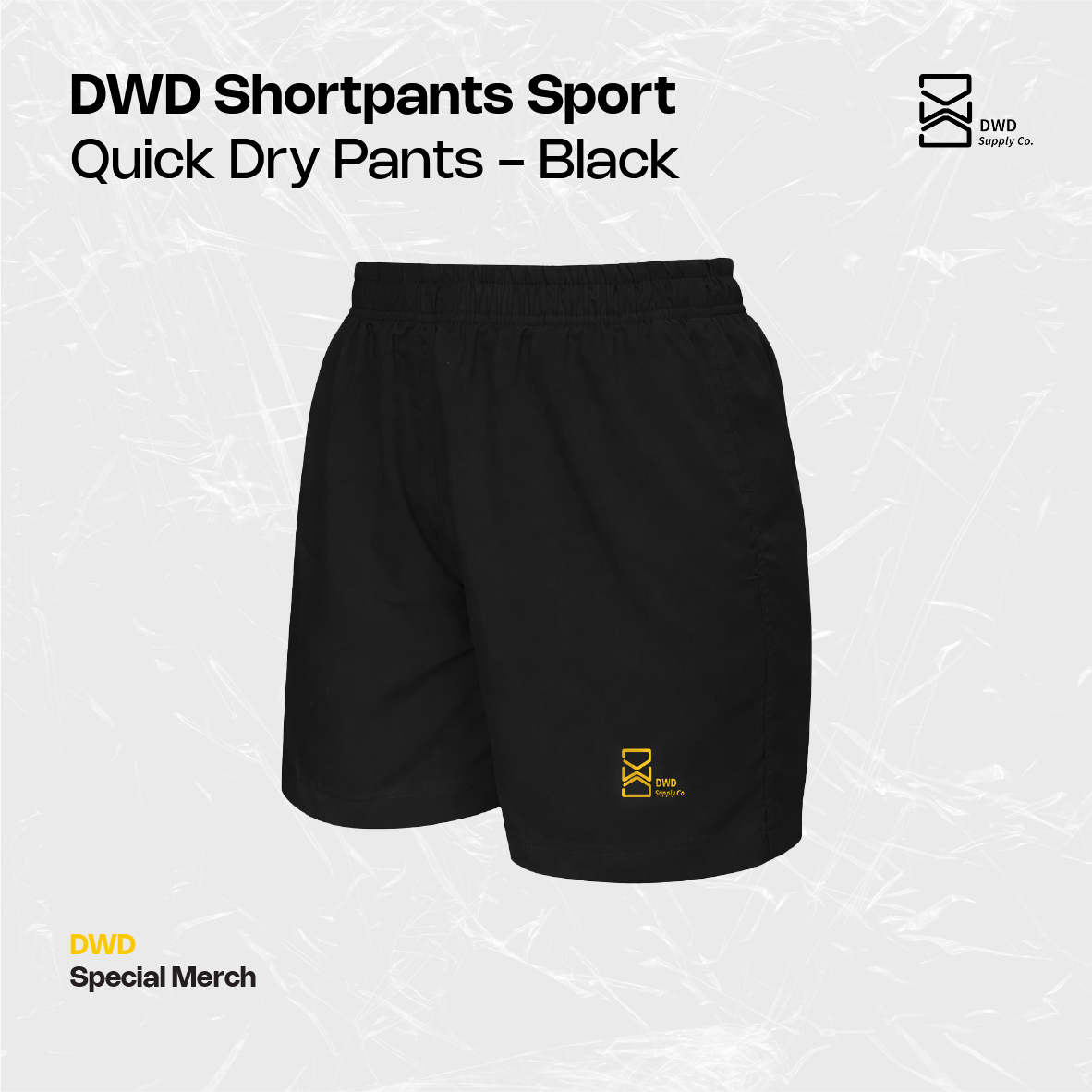 DWD Shortpants Sport Quick Dry Pants – Black
